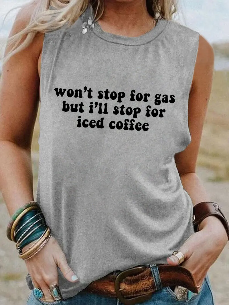 وقف ل القهوة Iced جديد وصول المرأة أكمام التي شيرت Top Top للجنسين مضحك الصيف رداء علوي غير رسمي أكمام عشاق القهوة المحملة #1