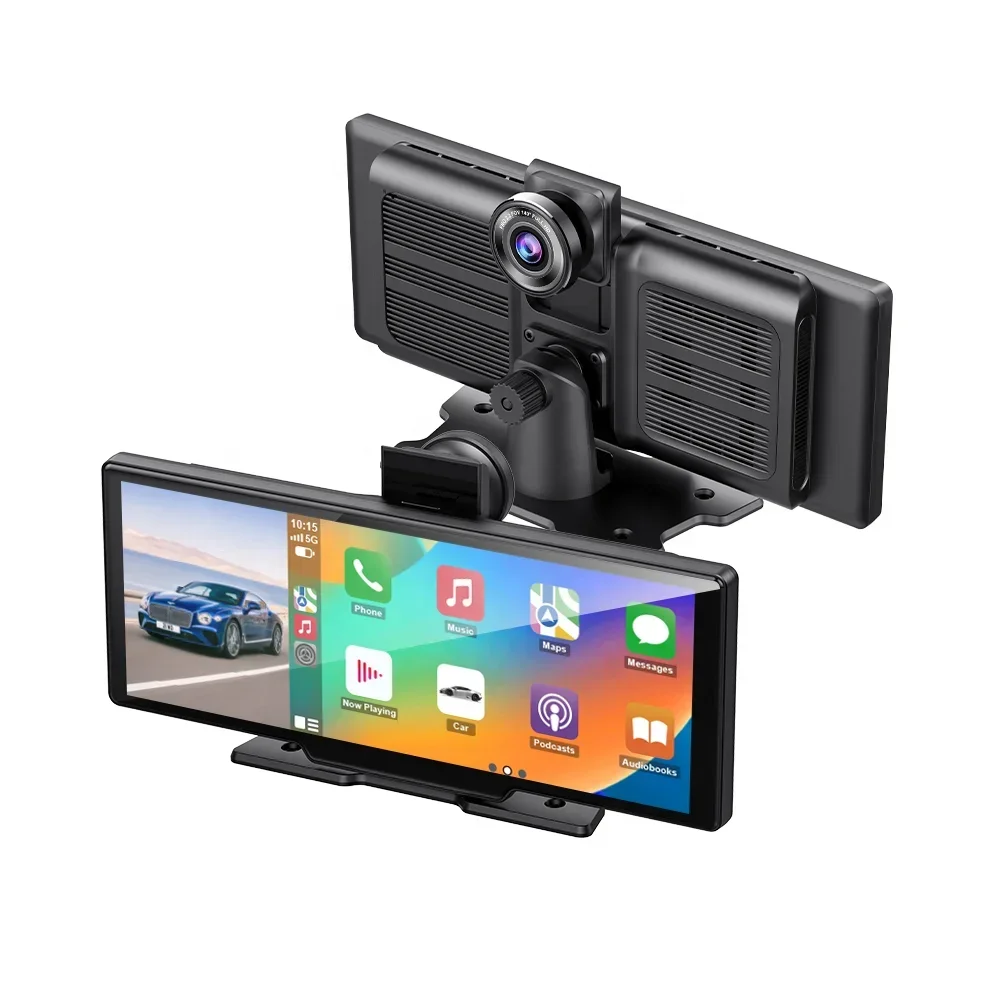 

10.26 Inch 4K car dash cam wireless carplay android auto car video recording Wifi Gps car dvr navigation record display
