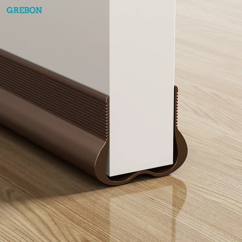 PVC Door Bottom Sealing Strip Waterproof Sound-proof Sticker Silicone Bedroom Crack Stopper Windproof Dustproof Door Bottom Seal