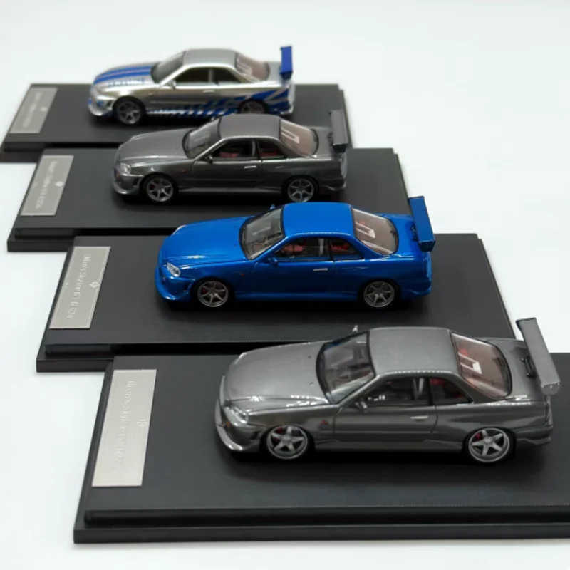 

KOD 1/64 Skyline GTR R34 сплав имитация модели автомобиля статическая коллекция украшенные праздничные подарки игрушки
