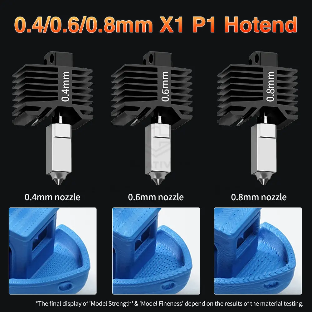 Hotend Für Bambu Lab p1p X1C P1S X1 P1P Upgrade Hot end Druckkopf 3D druck teile Für bambulab gehärtetem stahl Düse