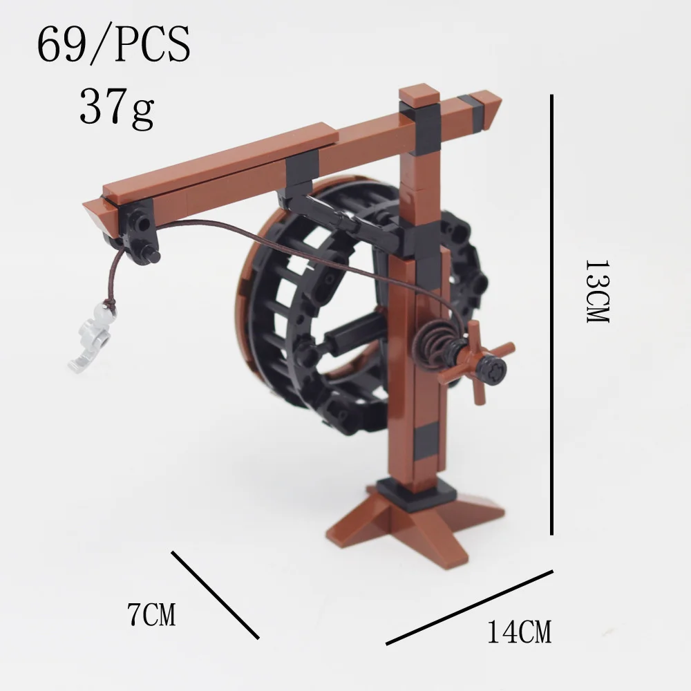 Creativity Medieval Military Architectural Tool Crane Platform Accessories Building Block MOC Model DIY Bricks Educational Toys