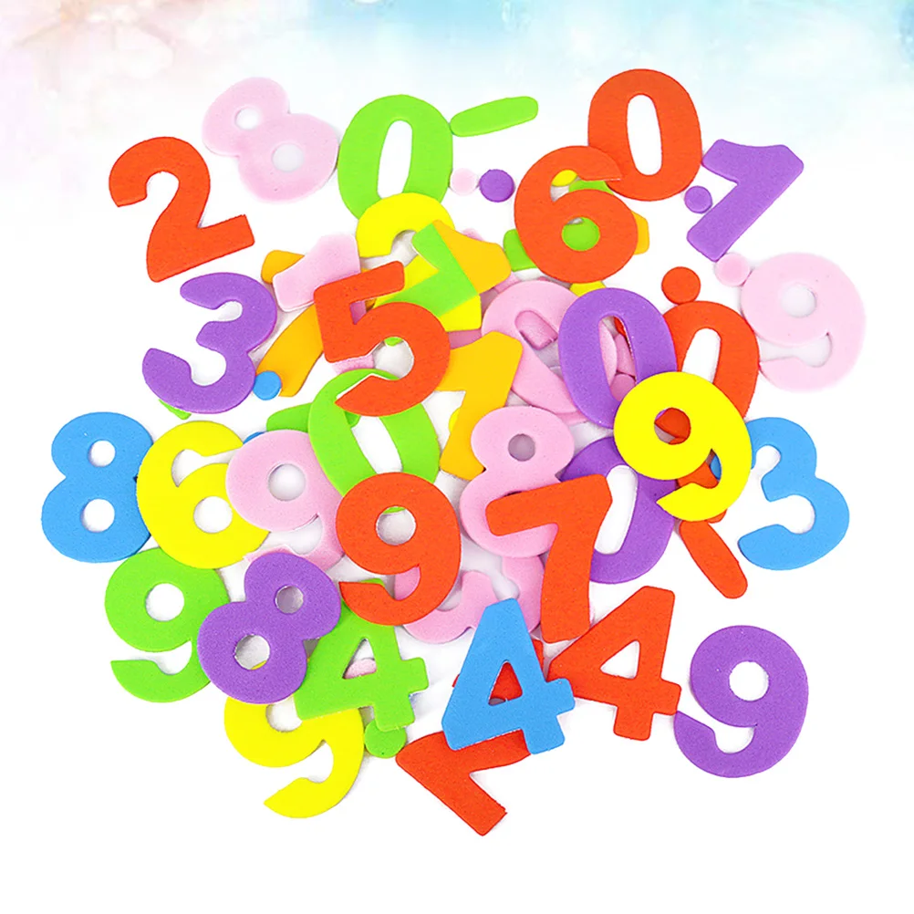 

5 Packs Digital Sponge Stickers Paster Paper Number Intellectual Development 3D Painting