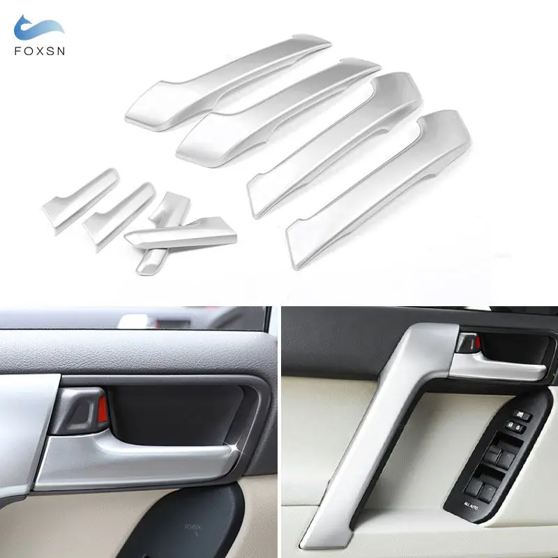 

Car Interior Door Handle Trim Sticker For Toyota Land Cruiser Prado FJ150 150 2010 2011 2012 2013 2014 2015 2016 2017 2018 2019