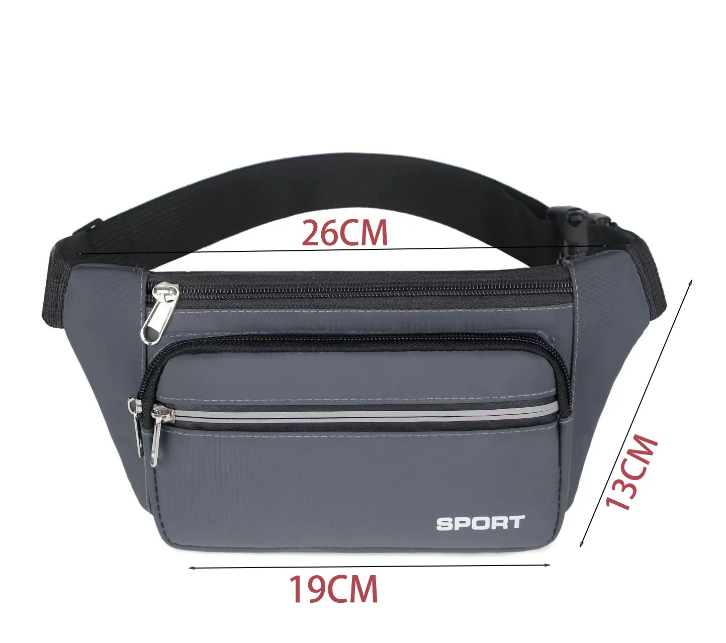 حقيبة كروس للجنسين مع جيوب بسحاب للسفر والجري والمشي لمسافات طويلة وتمارين الكلاب والمشي في الهواء الطلق وحقيبة حزام رياضي