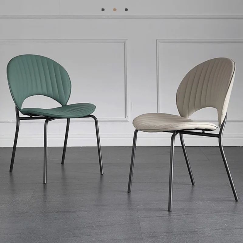 Joylove Shell Chair Nordic Home Designer Sun Sedia da pranzo Arte in pelle Casual Tè al latte Dessert Negozio Cafe Sedia smerlata