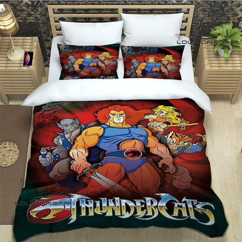 Imagem -03 - Thundercats Anime Impresso Conjuntos de Cama Requintado Bed Supplies Capa de Edredão Consolador de Luxo Presente de Aniversário