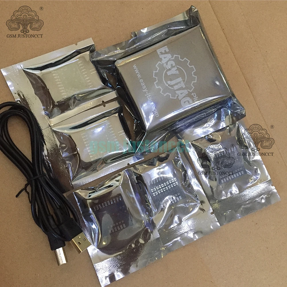 2019 Easy Jtag plus box i 5 adapterów (FULL SET JTAG 1-BIT ISP 4-bit ISP U-socket E-socket adapter) + jeden kabel