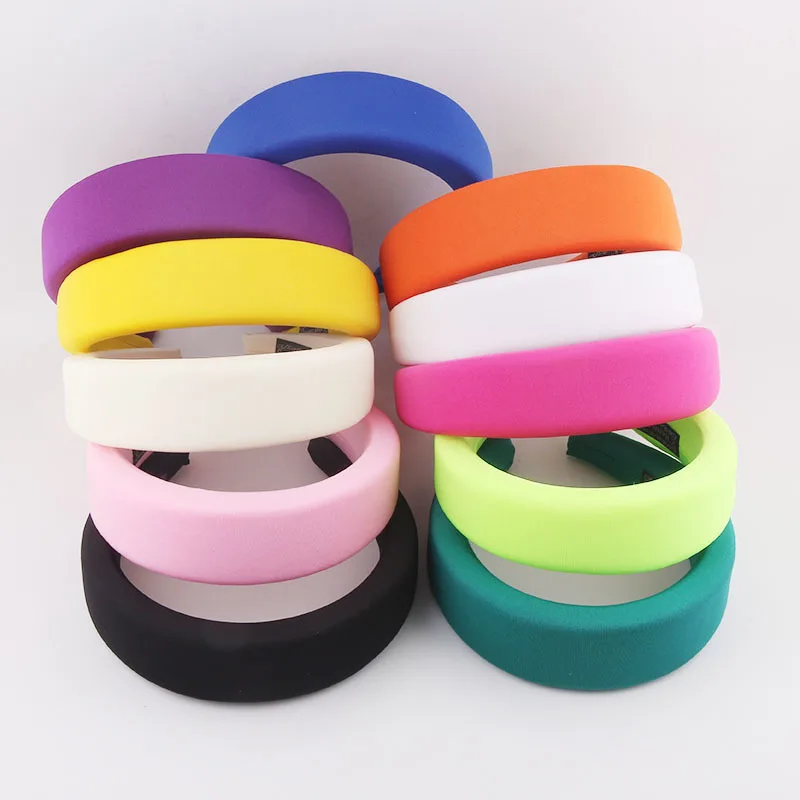 Fashion style Internet celebrity violent multi-color milk silk sponge headband women travel beach catwalk temperament hair acces