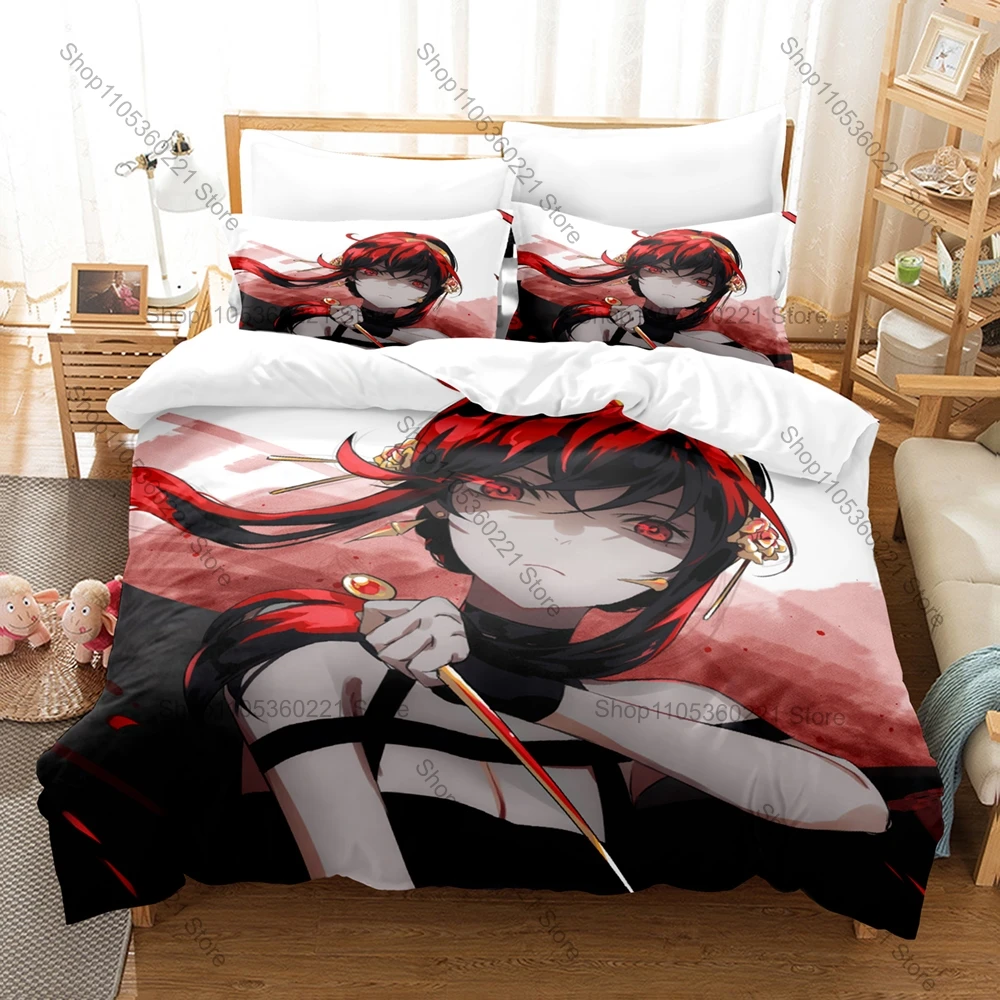 Code Name Princess Thorn Yor Forger 3 In 1 Bedding Set Duvet Cover & 2 Pillow Covers Soft Textile For Bedroom Decoration