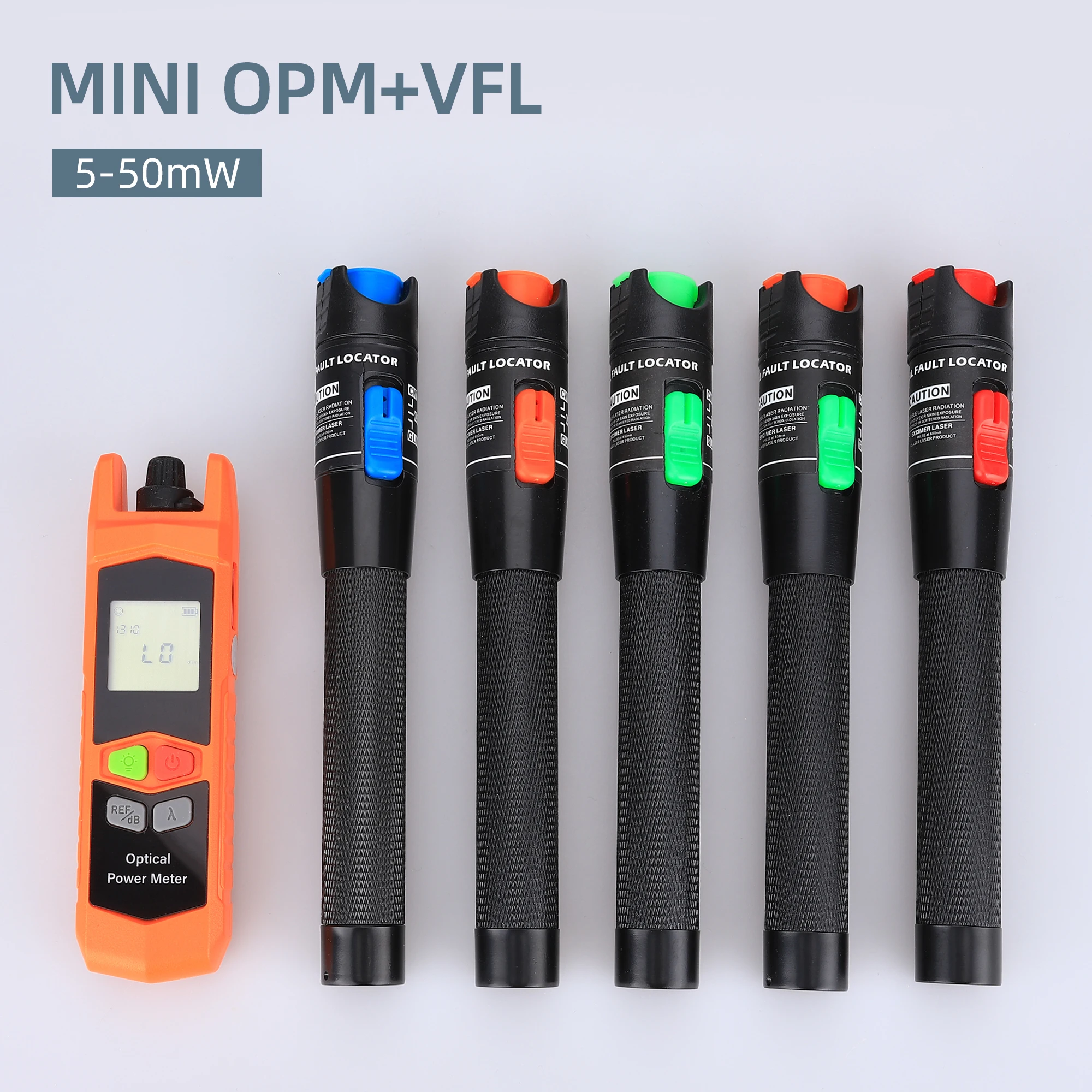 

Тестер сетевого кабеля FTTH, оптоволоконный оптический измеритель мощности-70 ~ + 6 дБм и визуальное местоположение неисправностей FC/SC/ST 5-50 мВт
