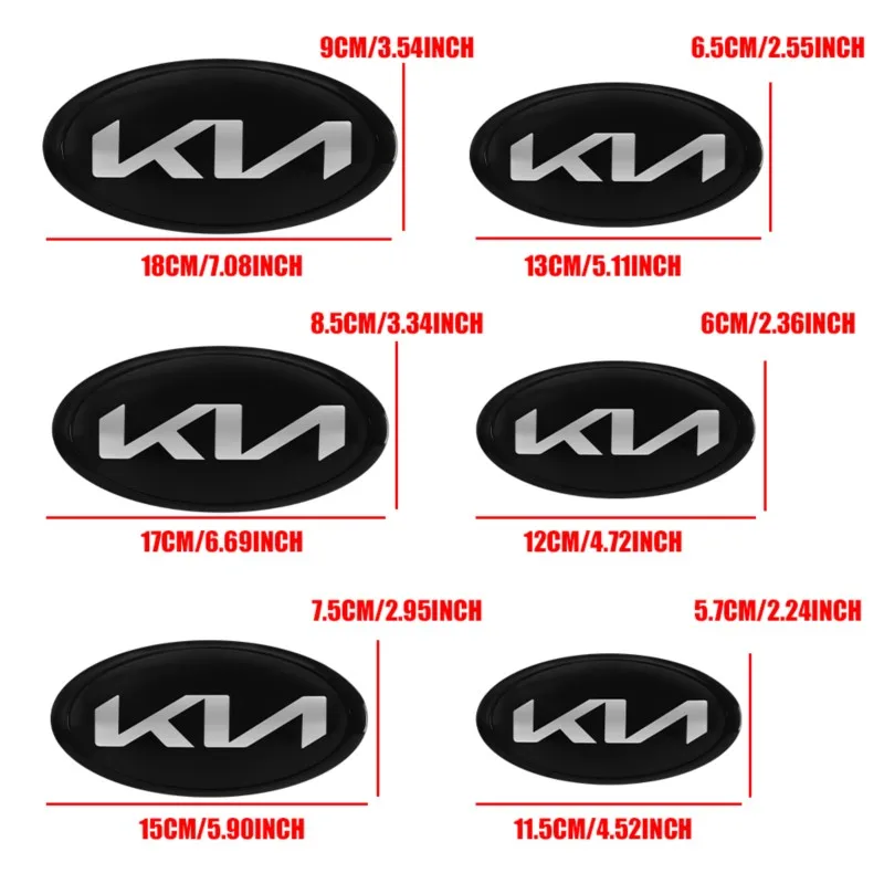 1PC Car Front Grille Bonnet Emblem Rear Trunk Badge Sticker for KIA sportage ceed sorento cerato optima picanto rio k5 stonic k6
