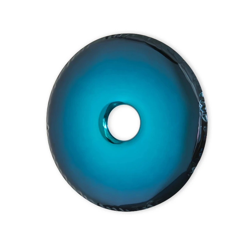 

Роскошный декор для дома: красочная настенная 3D-фигура из нержавеющей стали в форме пончика, металлическое настенное панно