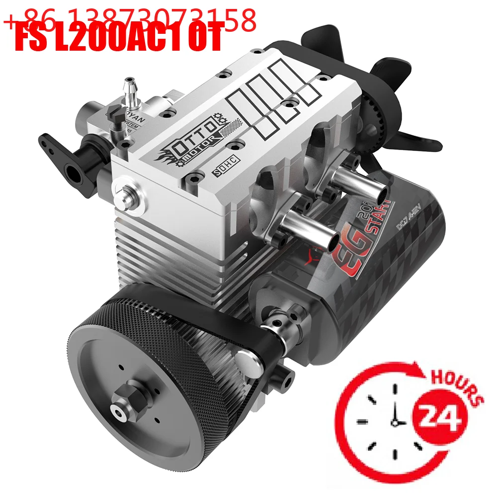 FS L200AC TOYAN ENGINE Air Cooled Nitro Engine Twin Cylinder 4 Stroke Engine DIY Kit Model Toy IN STOCK