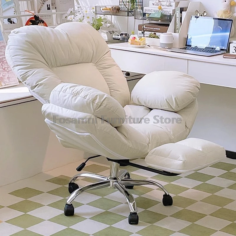 Duże miękkie krzesło biurowe Domowa sofa komputerowa do gier Krzesło z podwójnym grubym podłokietnikiem Gamer Wygodne krzesła obrotowe na biurko