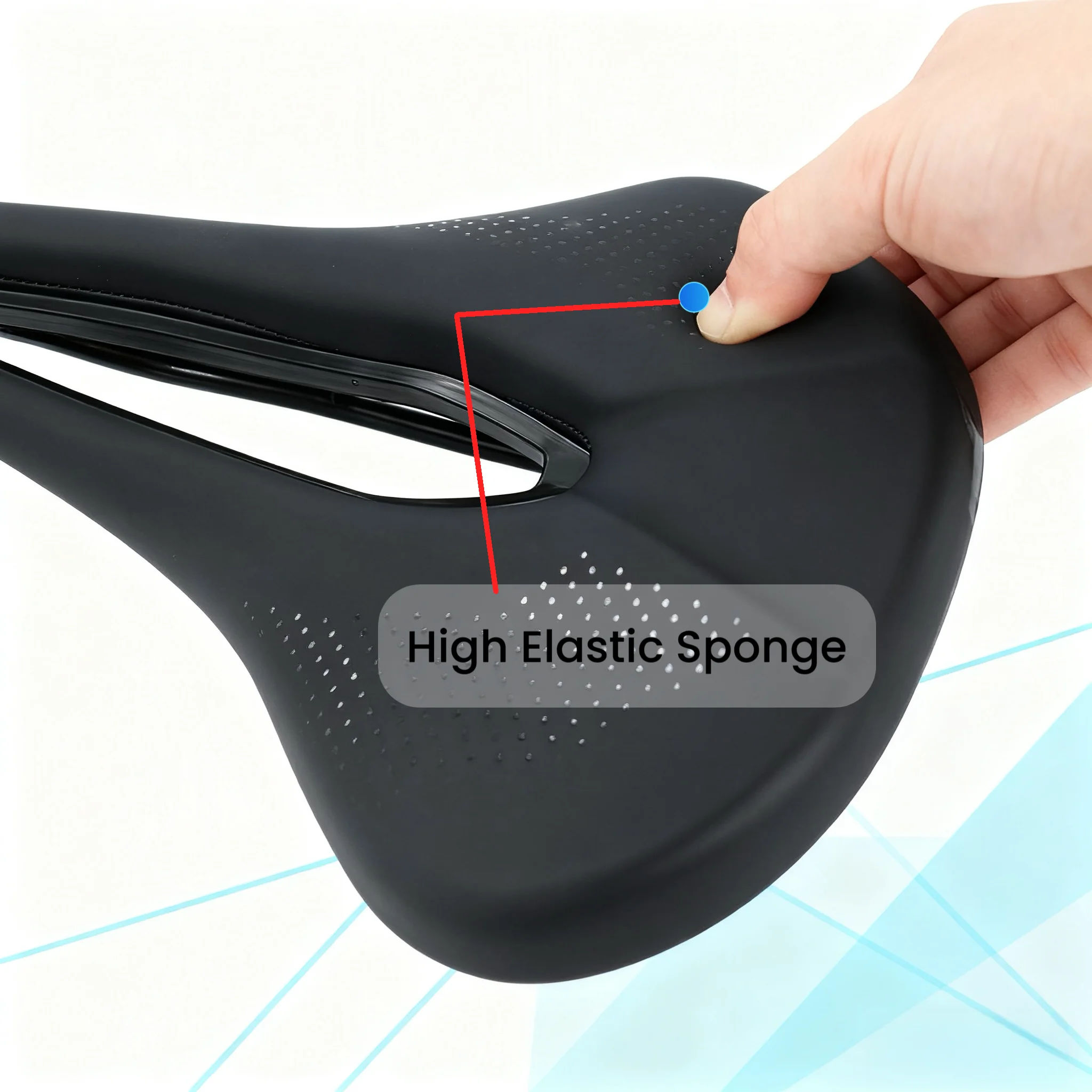 

Bike Saddle Silicone Cushion Cycling Seat PU Leather Surface Silica Filled Gel TimeTrial Comfortable Shockproof Bicycle Saddle