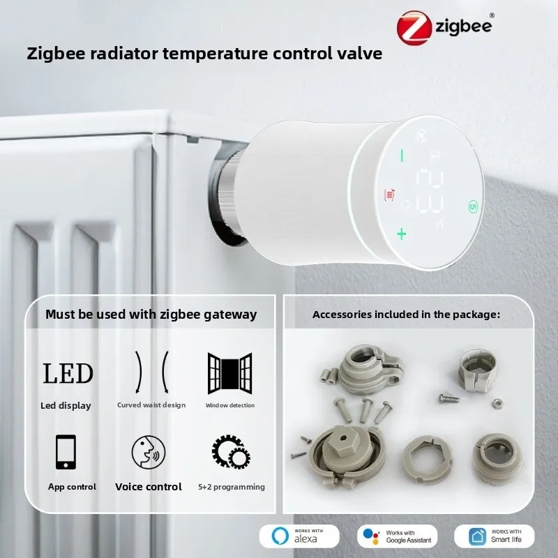 ZIGBEE Smart Home Heating Temperature Control Valve App Remote Timing Control Energy Saving Constant Temperature Intelligent Trv