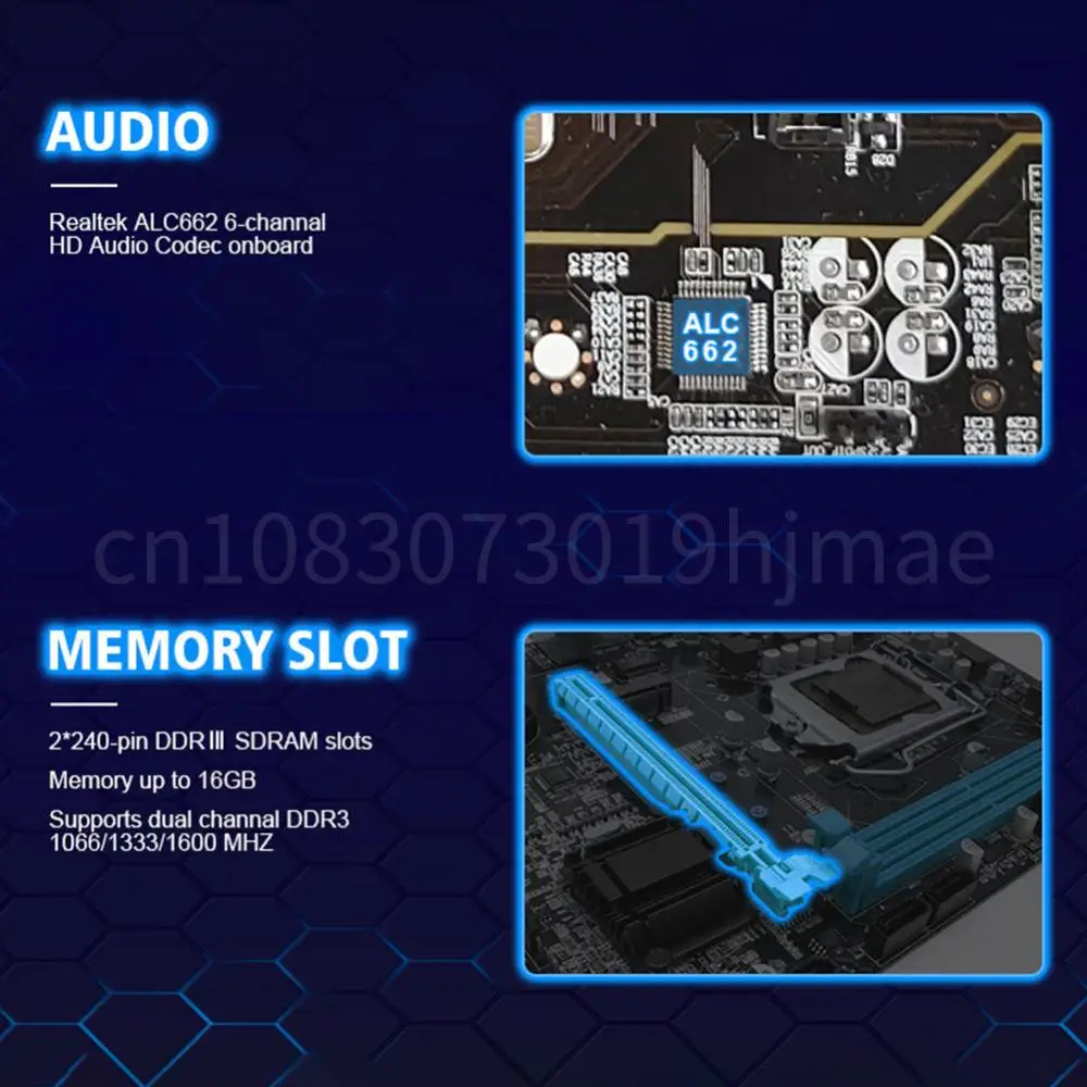 

H81 Computer Motherboard 16GB I/O Interface Micro-ATX LGA1150 PC Main Board VGA+HDMI-Compatible+RJ45 Port Support SATA 3.0 2.0