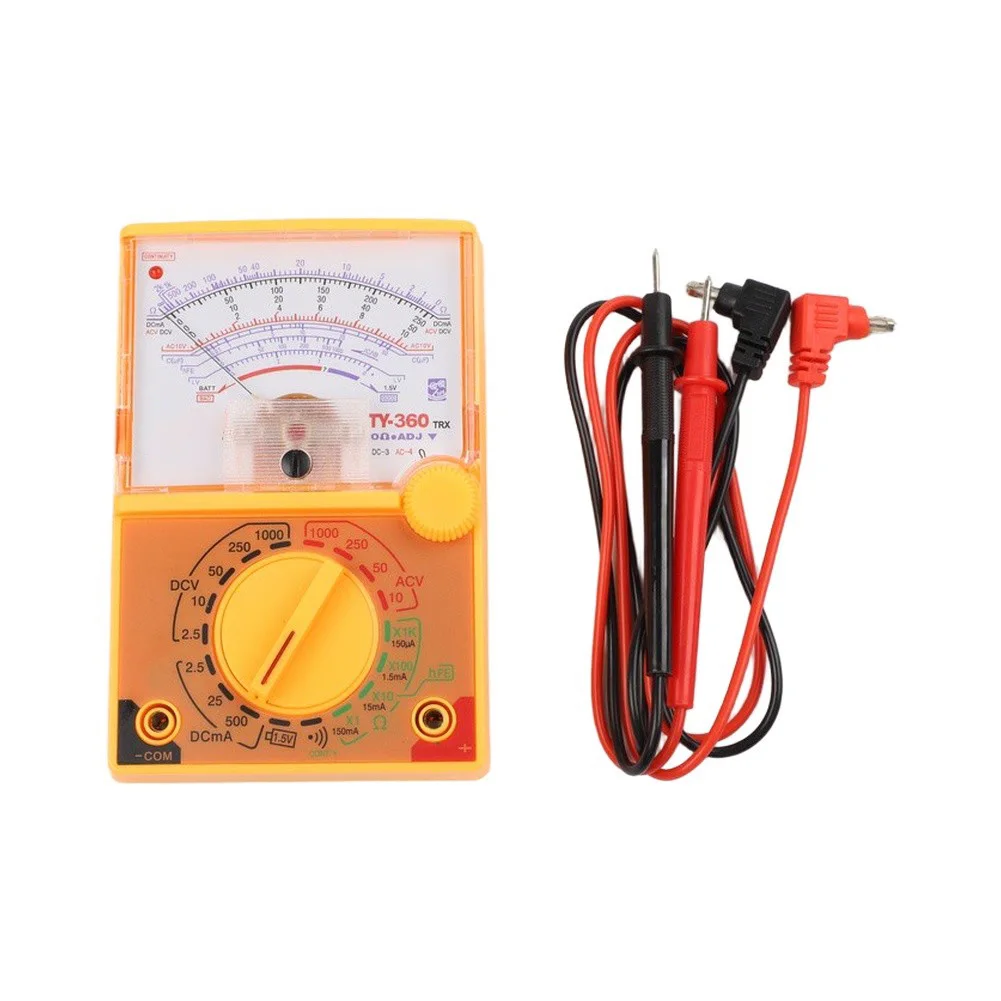 YX-360TR for rugged Analog Meter with Protective Sleeve for Reliable Performance in Workshop Field and Lab Environments