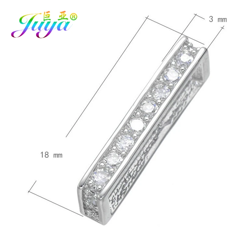 Juya Handmade 3/5 Holes 18K Gold Plated Decorative Copper Spacers Bars Accessories For DIY Multi-row Beads Pearls Jewelry Making