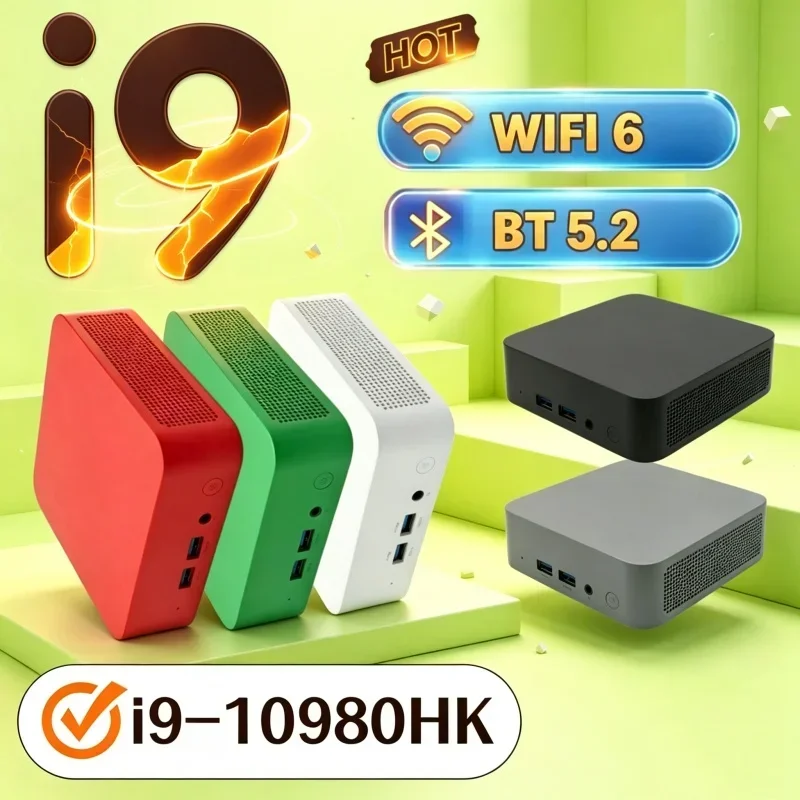 2026 Intel Core I9 10980HK Mini PC 16GB RAM 1TB SSD Windows 11 4K Unwavering Gaming PC Commercial Use WIFI 6 BT5.2