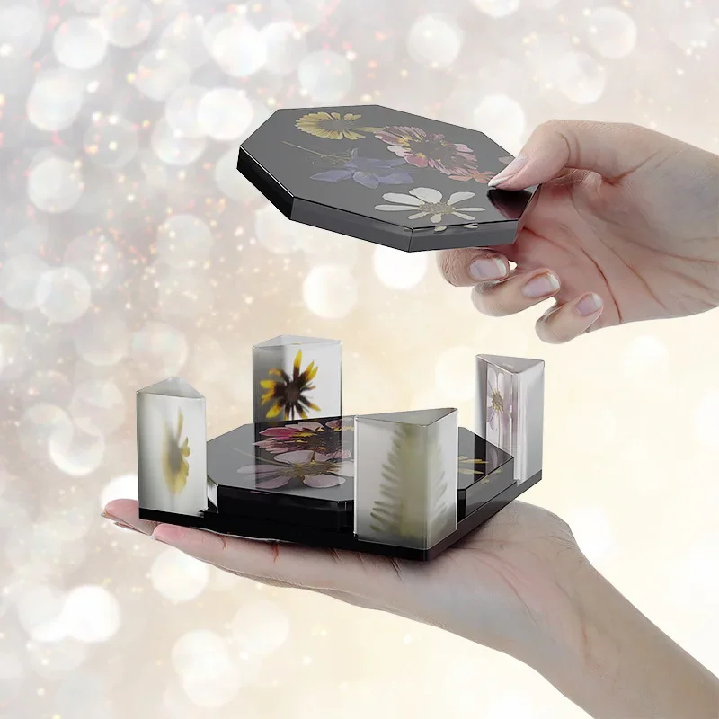 

Набор подставок, силиконовая форма, сделай сам, кристалл, эпоксидная смола, гипсовая подставка, круглая квадратная восьмиугольная форма для подставок, кронштейн, форма для зеркала из смолы