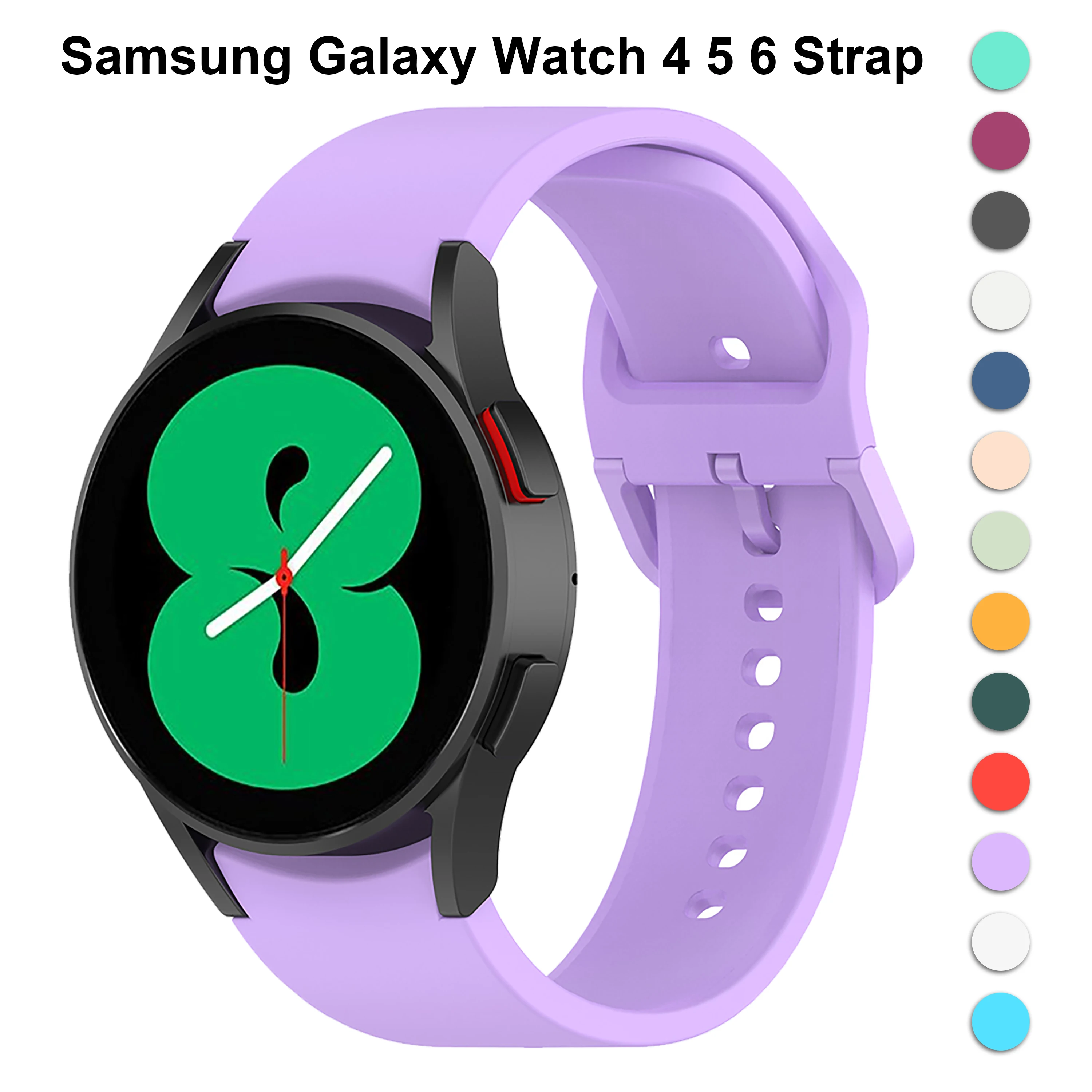 

20mm Watch Strap For Samsung Galaxy Watch 4 5 44mm 40mm Watchband Silicone Bracelet for Galaxy Watch 6 40 44mm classic 47mm 43mm