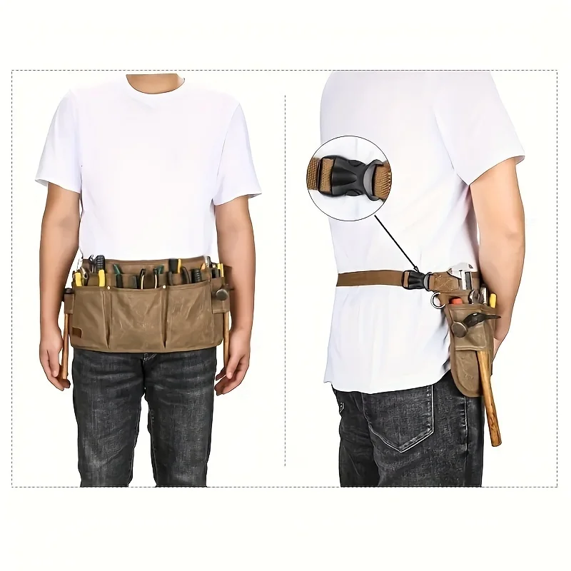 

Electrician Tool Bag, Car Hanging Organizer Waist Pack for Hardware Tools, 1-Pack for Men