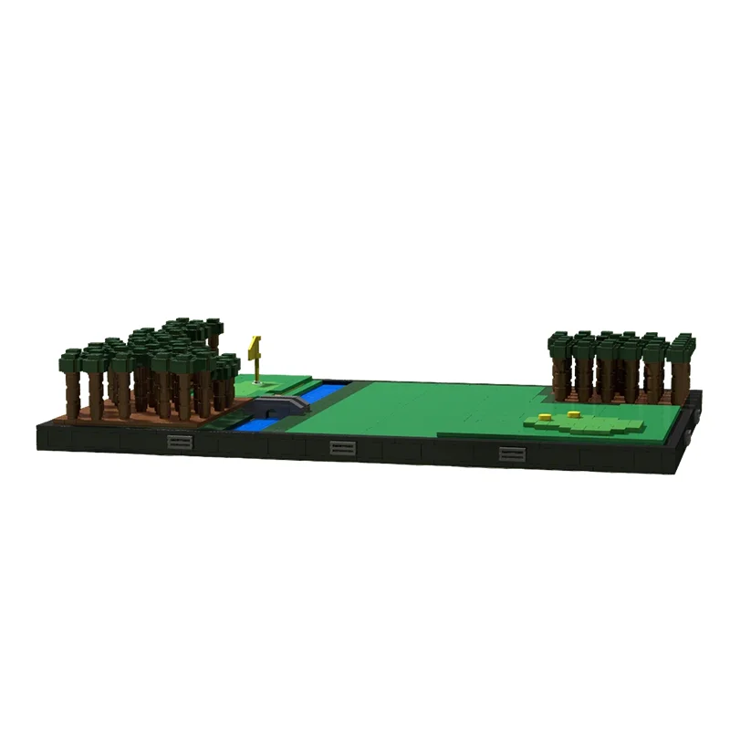1280pcs MOC Sports Hole 12 At Augusta Model Building Blocks Toy Art Display Birthday Collection Creative DIY Idea Brick Craft 3D