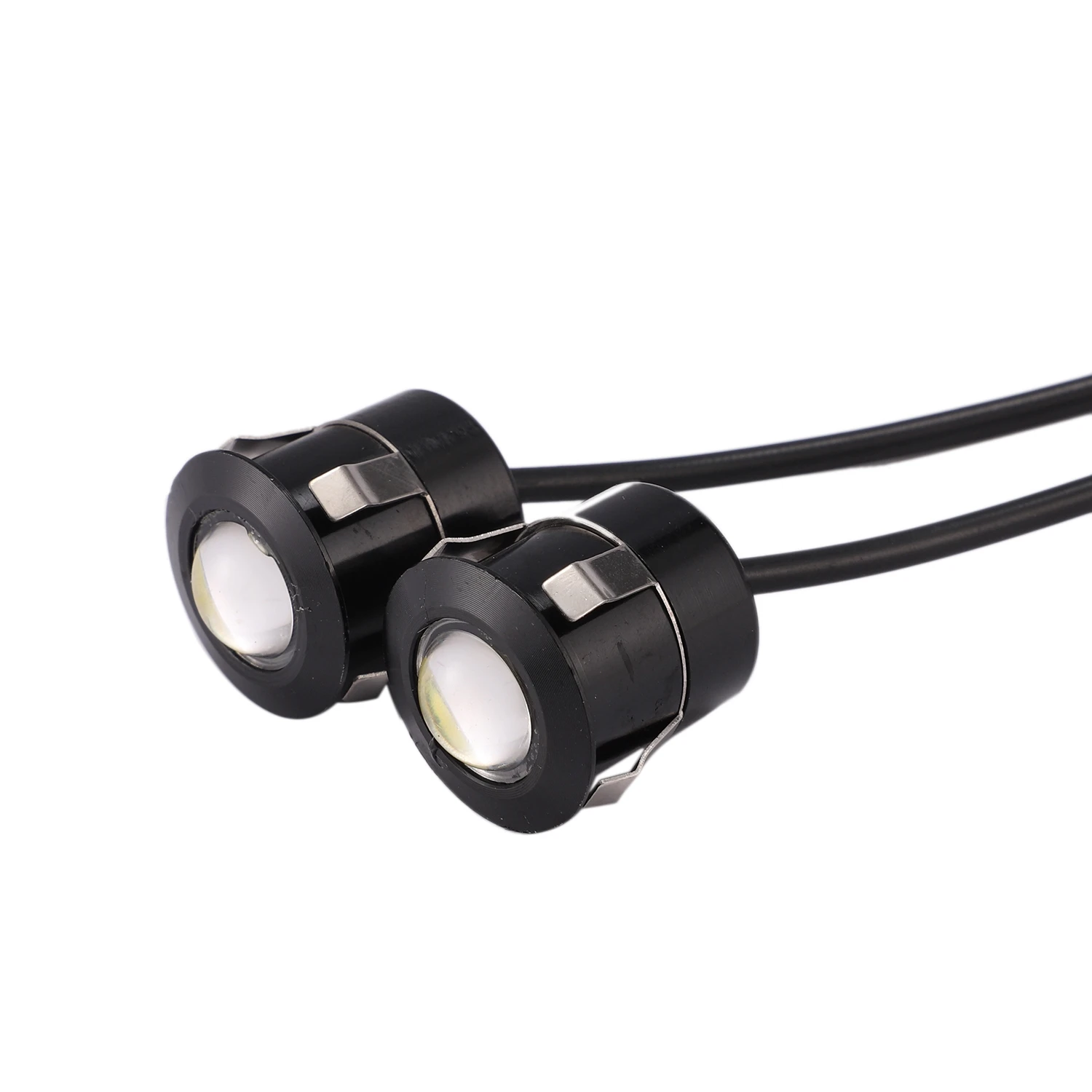 ABZL 2pcs LED Eagle Eye Backup Light Nevoeiro Lâmpada de condução Carro Motocicleta Luz branca 9W preto