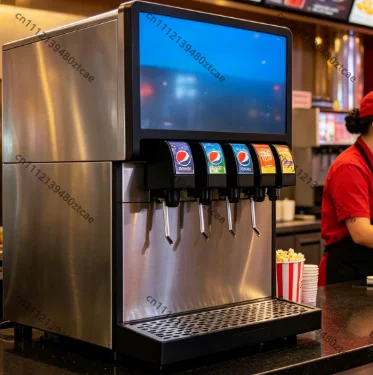 Commercial Stainless Steel Soda Fountain Machine, High Efficiency Carbonated Beverage Dispenser Slush Beer Equipment