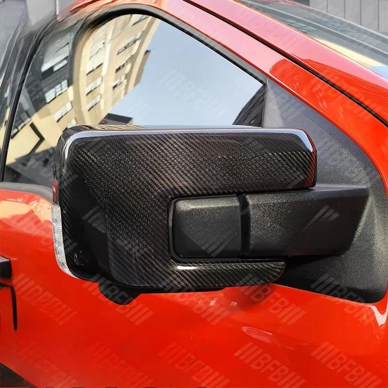 

2022 Up For Ford Raptor F150 Exterior Accessories Real Carbon Fiber Rearview Side Mirror Cover Cap Trim