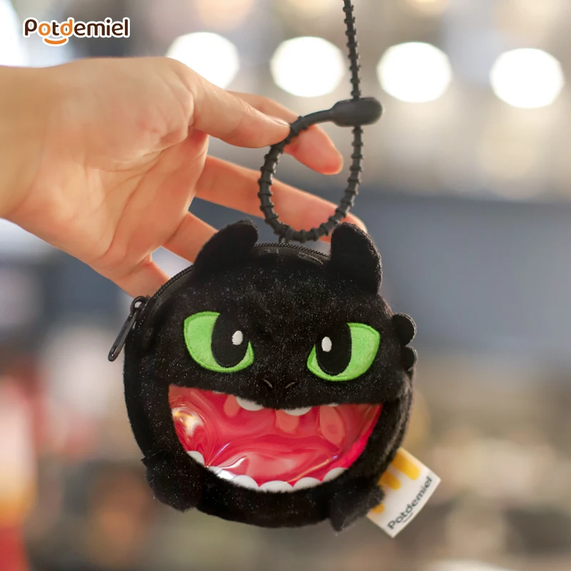 Potdemiel dragão domando especialista desdentado kawaii anime dos desenhos animados de pelúcia moeda bolsa mochila pingente presentes do feriado das crianças