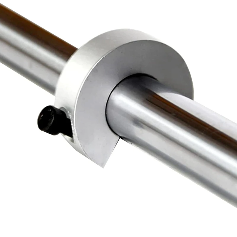 أطواق إيقاف خطي للسكك الحديدية ، سبائك الألومنيوم ، حد العمود ، حلقات تثبيت مع برغي ، عمود خطي للسكك الحديدية ، SBR20 ، 4: 49