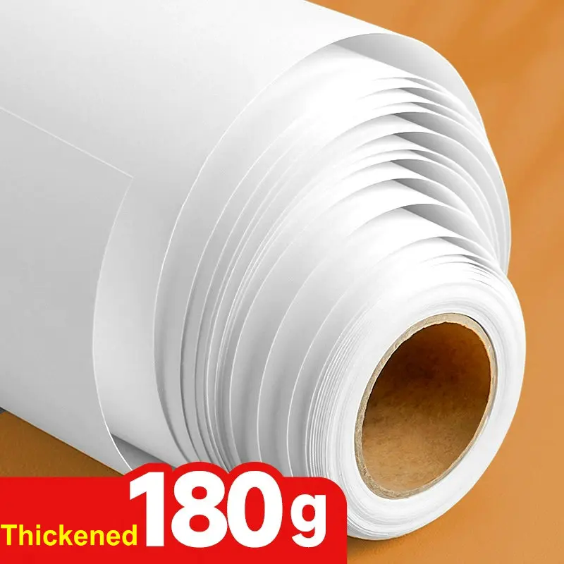 10m Long Drawing Paper Roll 180g White Rolling Paper For Drawing Children's Graffiti Drawing Roll Watercolor Paper