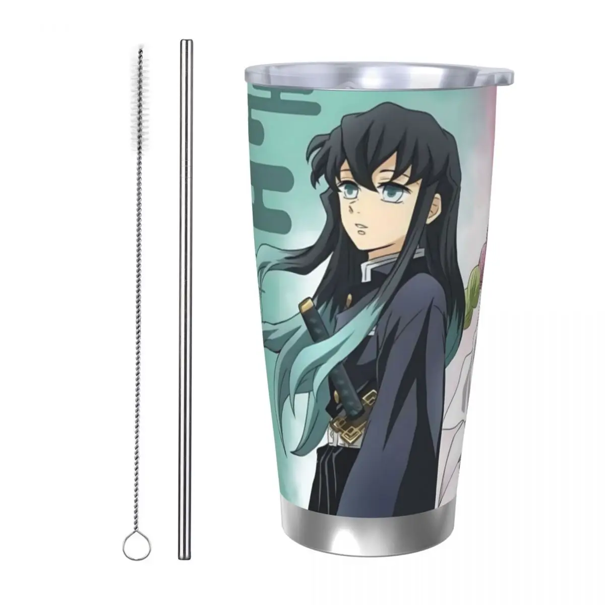 Muichiro Tokito Demon Slayer 20oz Cup Large Capacity Car Mug Leak-proof Juice Coffee Cup Food Grade