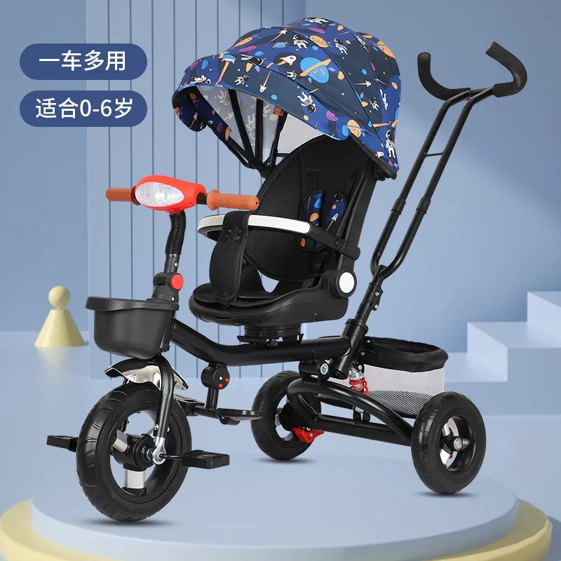 

Children's tricycle 1-3-6 years old girl boy bicycle children cart bicycle rotating seat