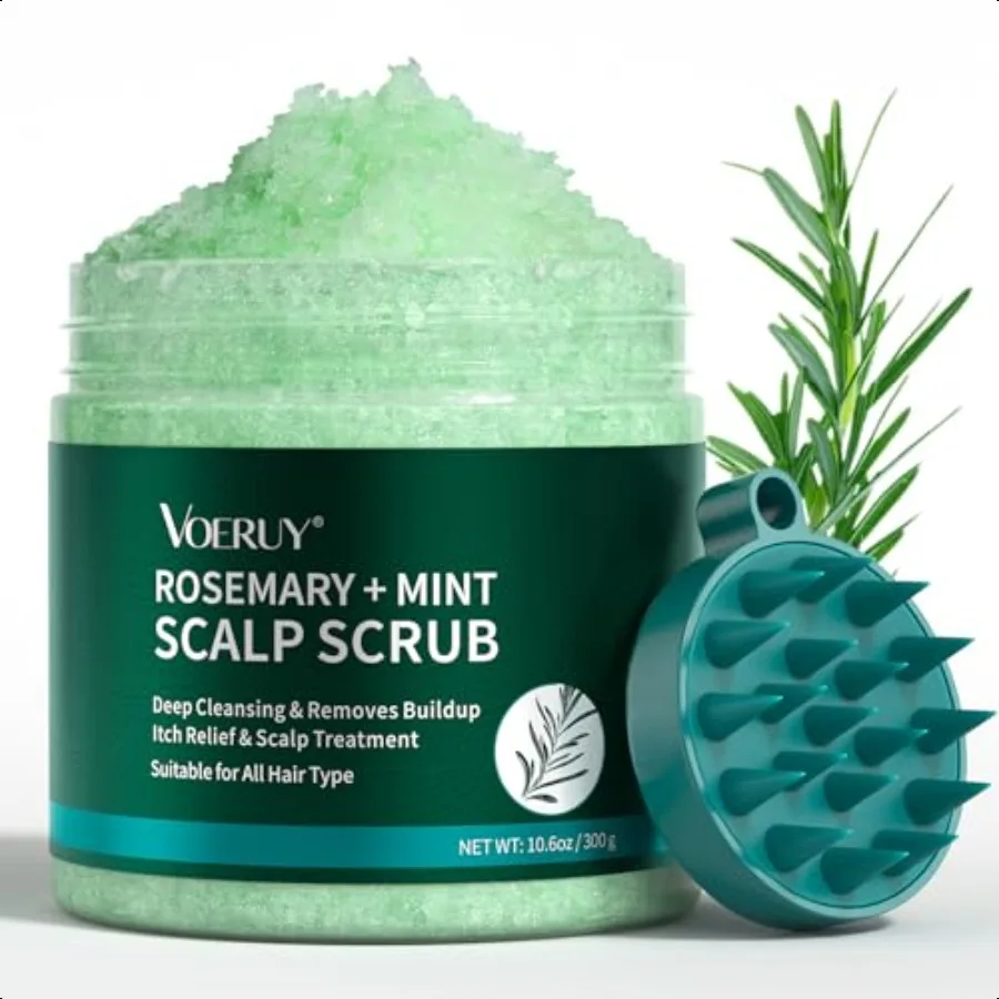 

Scalp Scrub Rosemary Scalp Exfoliator Scrub Shampoo 2in1 Scalp Treatment with Mint Oil Hair Treatment to Clarify and Remove Bui