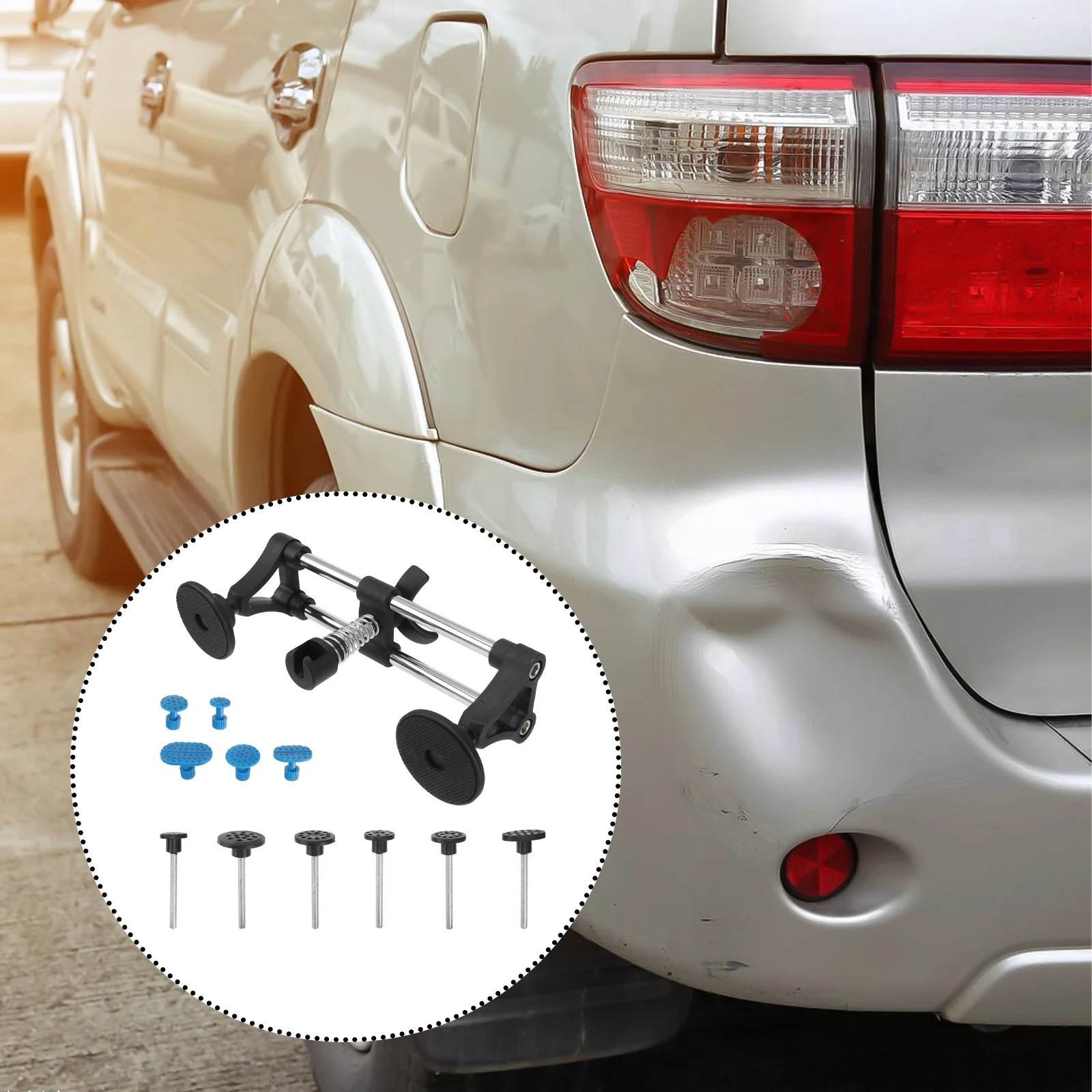 

1 set Dent Bridge Puller Tool Auto Body Repair Kit For Metal Surface Ding Hail Damage Removal Diy Paintless Set