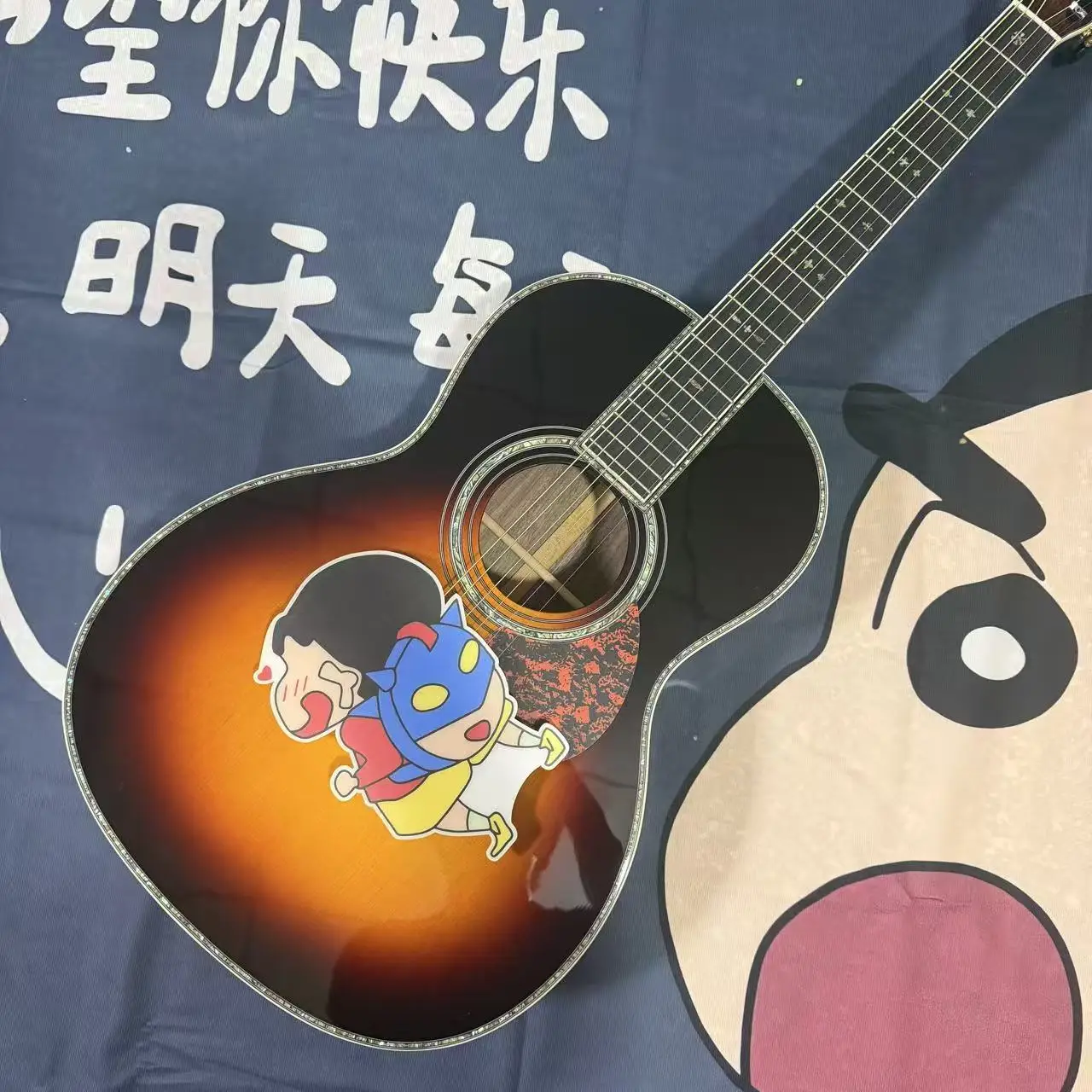 

38 inch \ OOO42 series sunset color \ solid wood spruce panel \ ebony fingerboard \ 6-string high-quality acoustic guitar