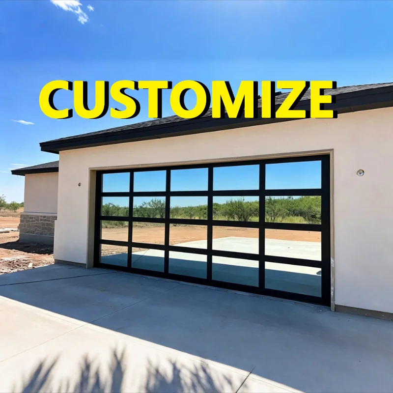 Any Size Custom Italian Light Luxury Aluminum Garage Door Minimalist Premium Texture Remote Auto Lift High End Villa Entry Door