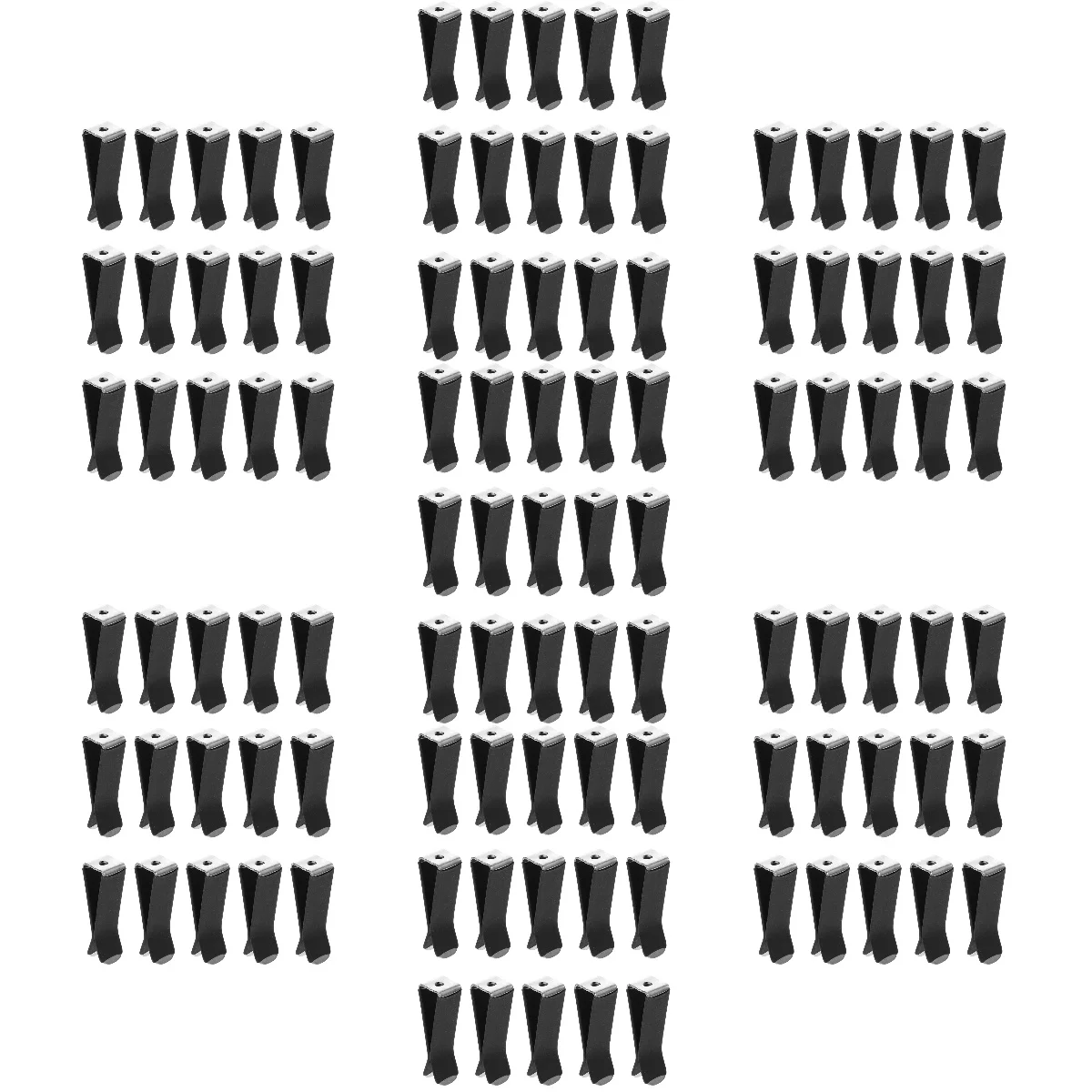 

7pcs 7 Count Car Air Outlet Clip Conditioner Aromatherapy Fragrance Vent Clamp Black Metal Automotive Clips