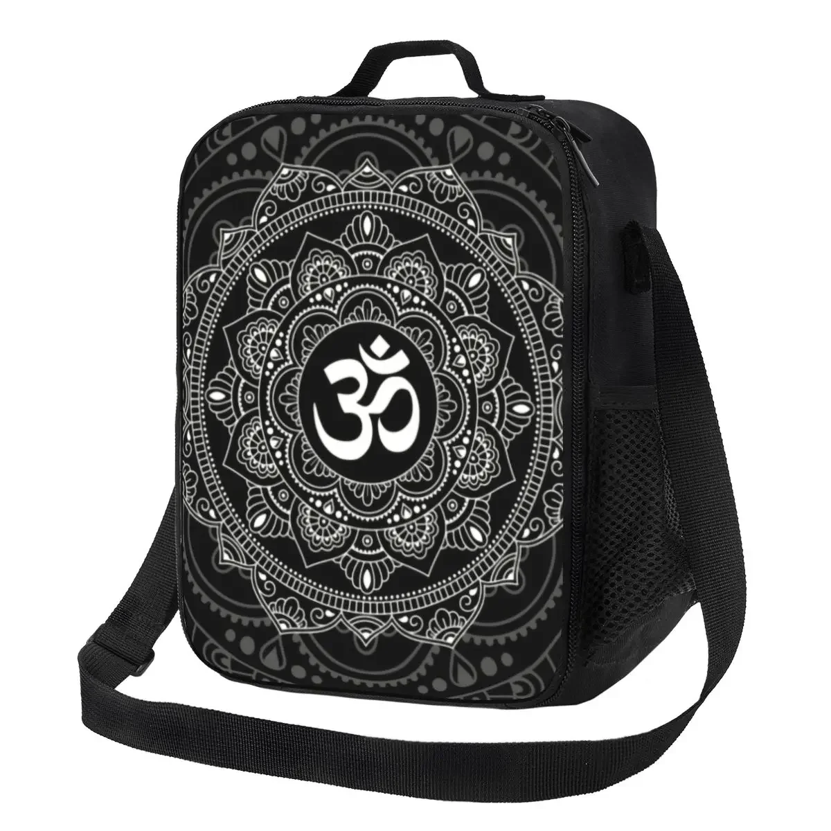 Om Mandala Insulated Lunch Bag for Women Buddhism Aum Yoga Meditation Thermal Cooler Lunch Box Beach Camping Travel