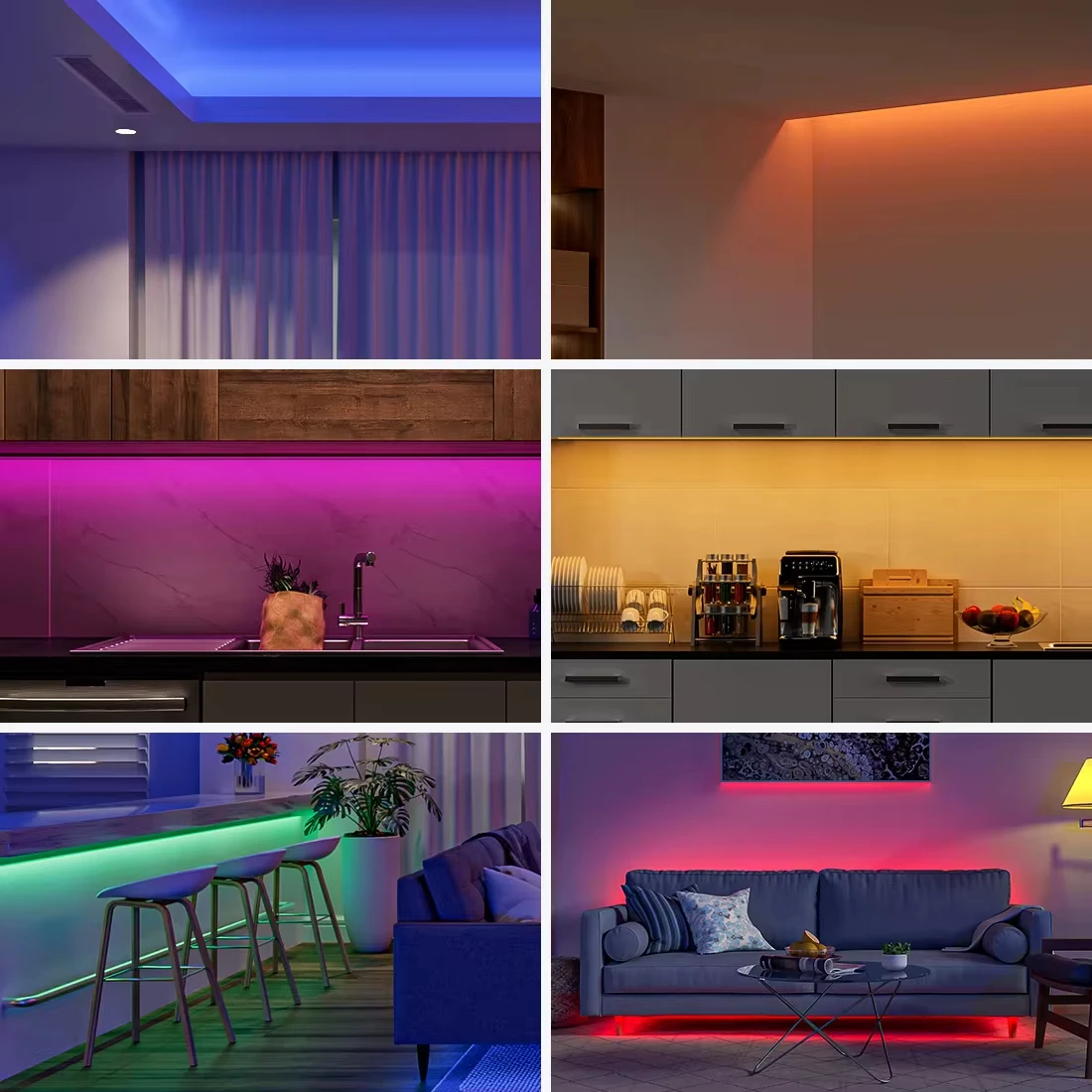 2835 RGB LED strip, 24-key control, free control of light changes, suitable for cabinets, bedrooms, TV backlighting