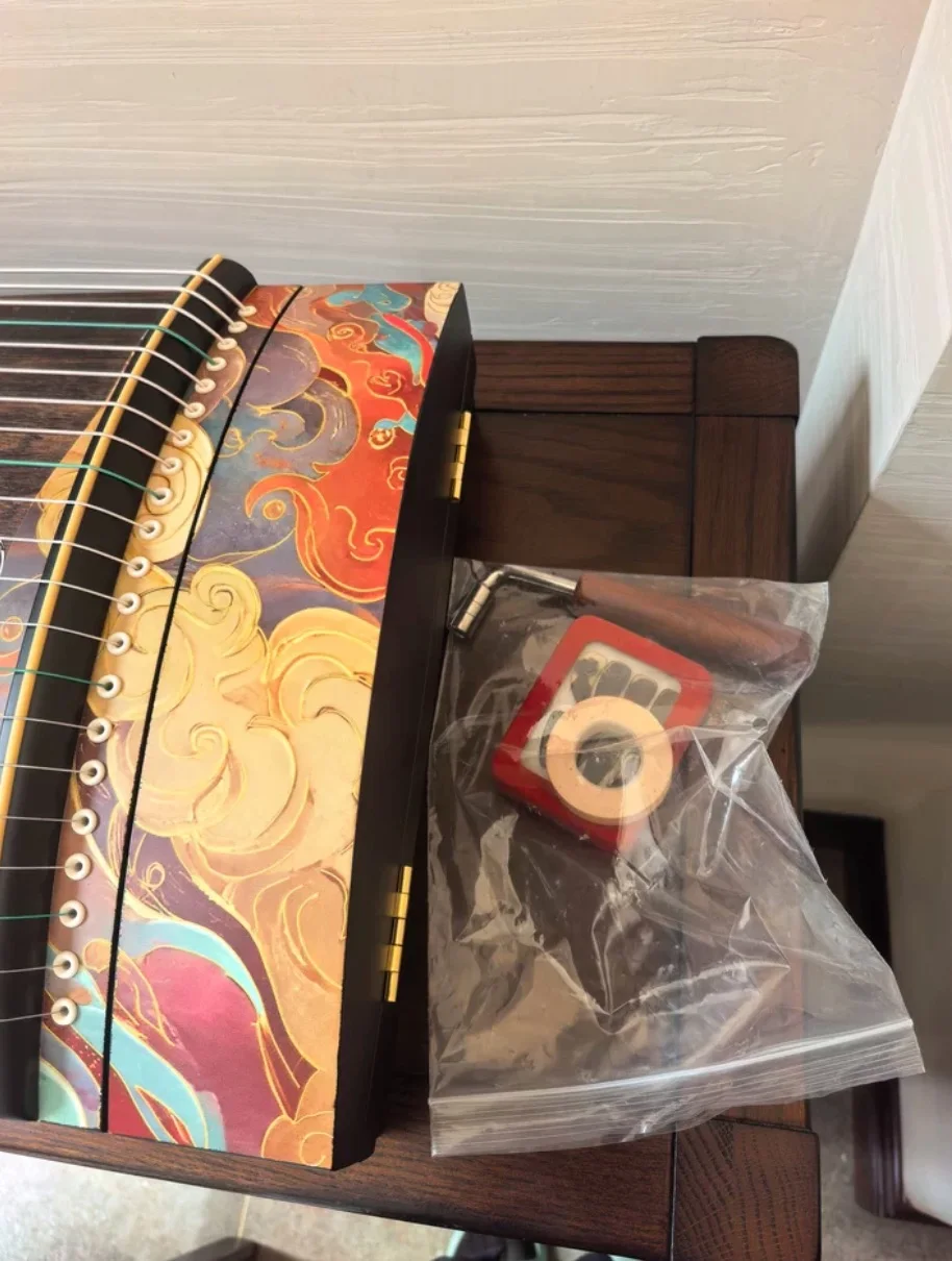 Guzheng 100cm zither 21 strings portable Auspicious cloud pattern Chinese string instruments