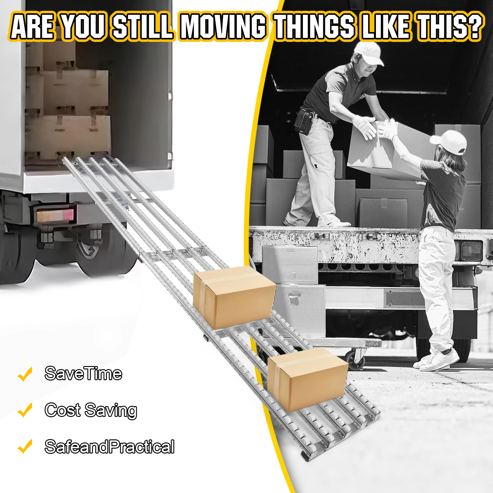 Unloading Slide Roller Handling Fluent Strip Slide Logistics Conveyor Belt for Warehouse Loading Dock Factory