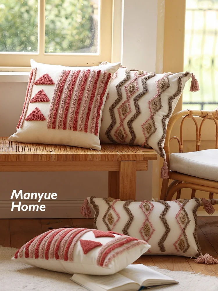 

Наволочка n Sle Plu Nordic Square из хлопка и льна, декоративная, для дома, с наполнителем, для спальни, для демонстрационного зала