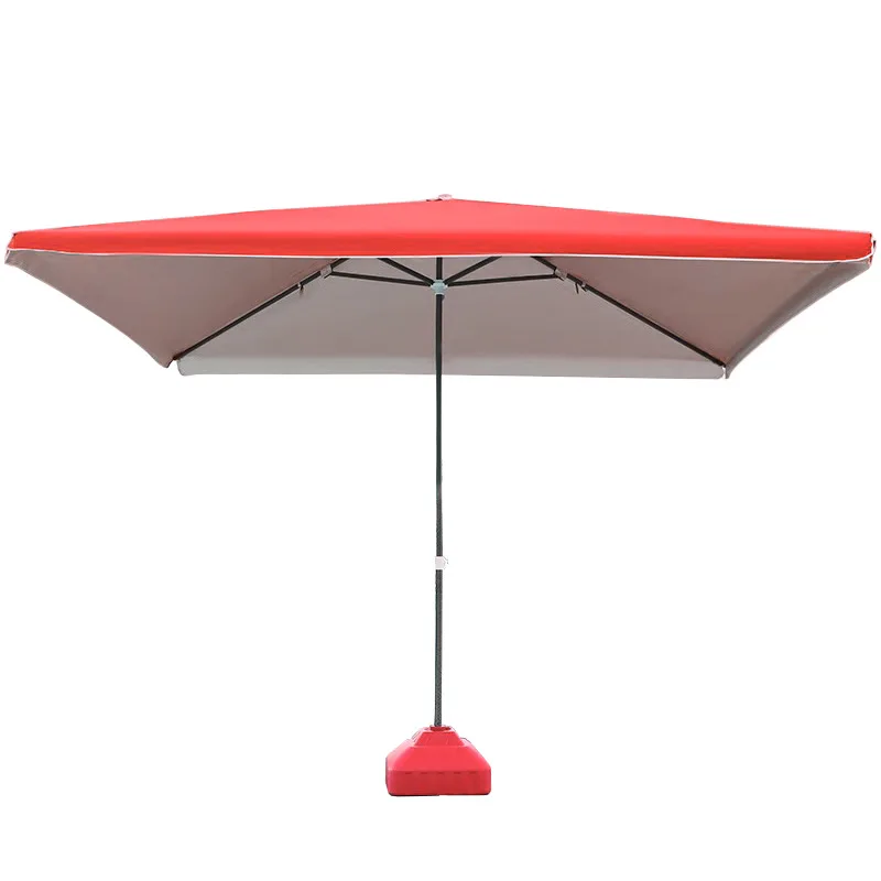 Factory Direct 2026 Square Sun Umbrella Outdoor Parasol Large Commercial Stall Garden Umbrella Advertising Printing Sunsc