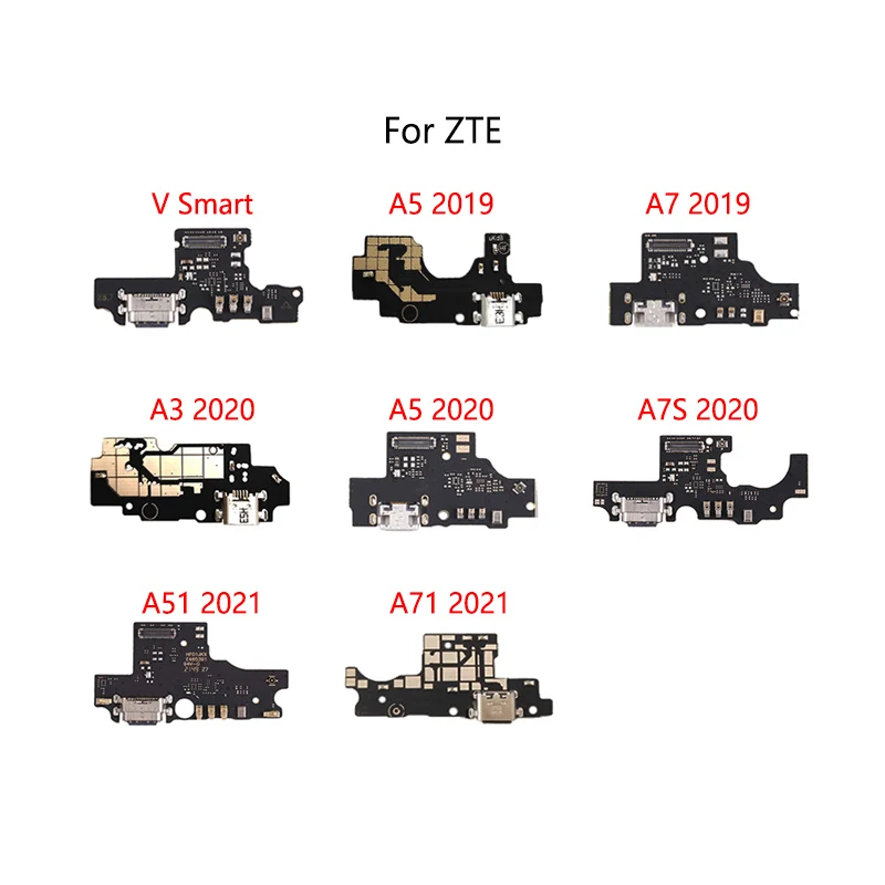 USB Charging Dock Connector Port Socket Jack Charge Board Flex Cable For ZTE A5 2020 A7S A51 2021 A71 A7 2019 A3 2020 V Smart