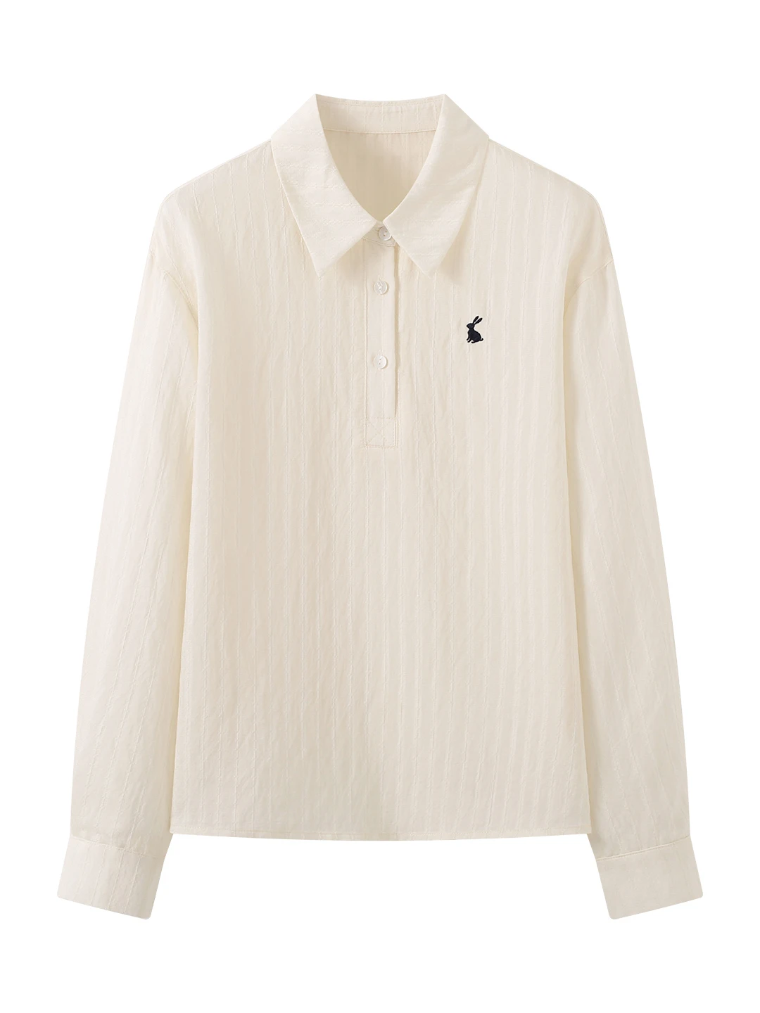 

Etam Commuter Stripe Embroidered Long Sve Collar Women's irt Regular Fit Cool Feeling Polyester Fabric 2025 New Sle